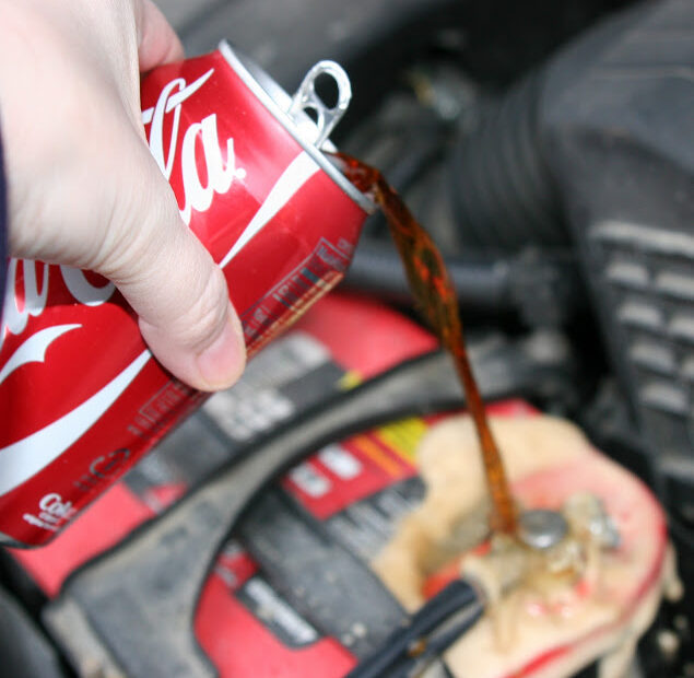 Cleaning a Car Battery With Coca Cola