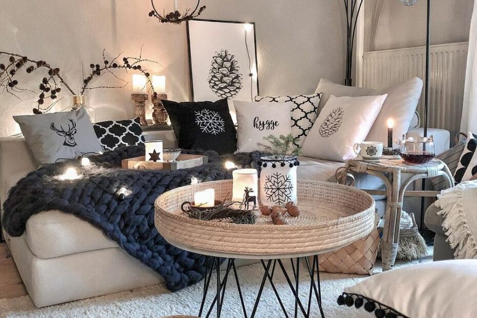 Scandi winter living room decor via @tres.jolie .sewingstudio